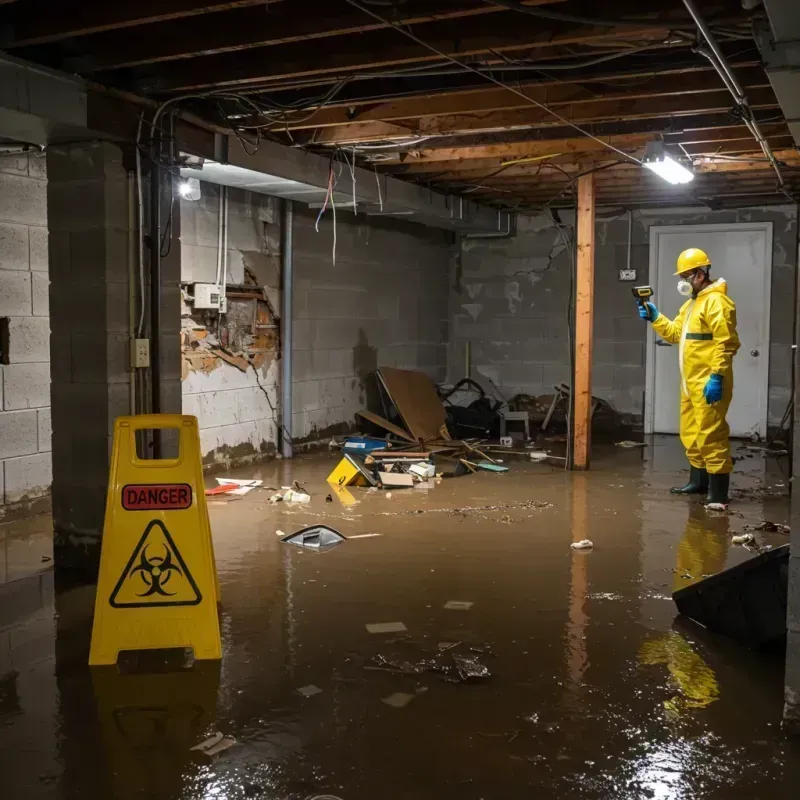 Flooded Basement Electrical Hazard in Kingman County, KS Property